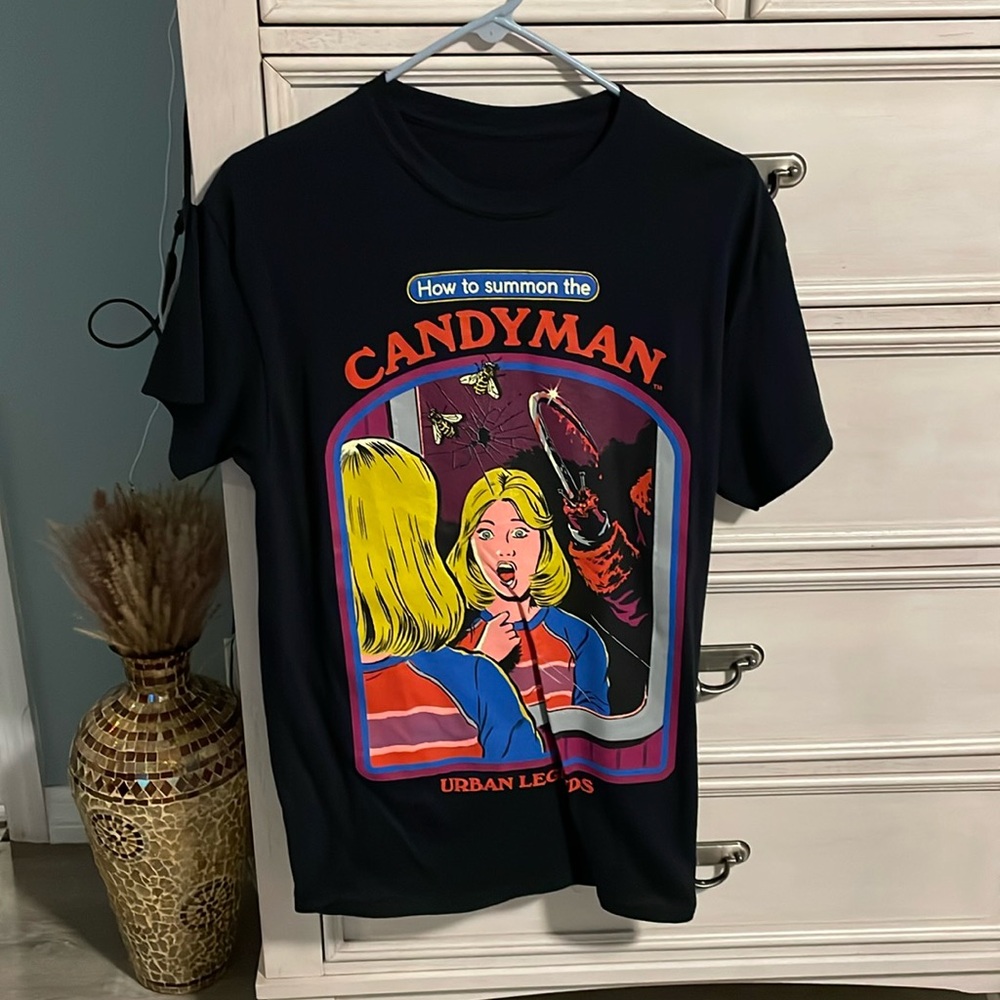 NWOT horror Candymsn graphic canvas t shirt large